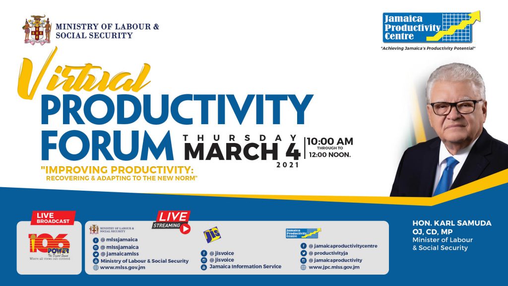JPC Virtual Productivity Forum. Improving Productivity: Recovering & Adapting to the New Norm